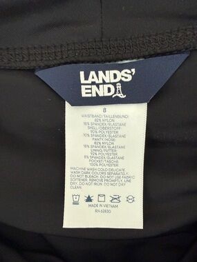 Land’s End Women’s Black Lined Swim Shorts